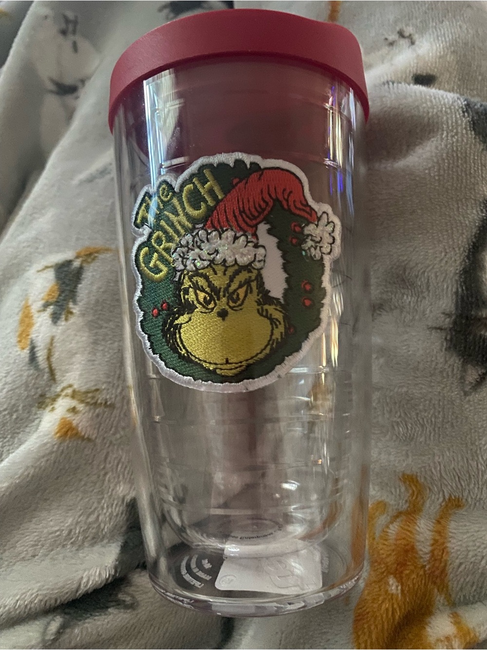 Tervis Grinch Patch Travel Tumbler with Red Lid